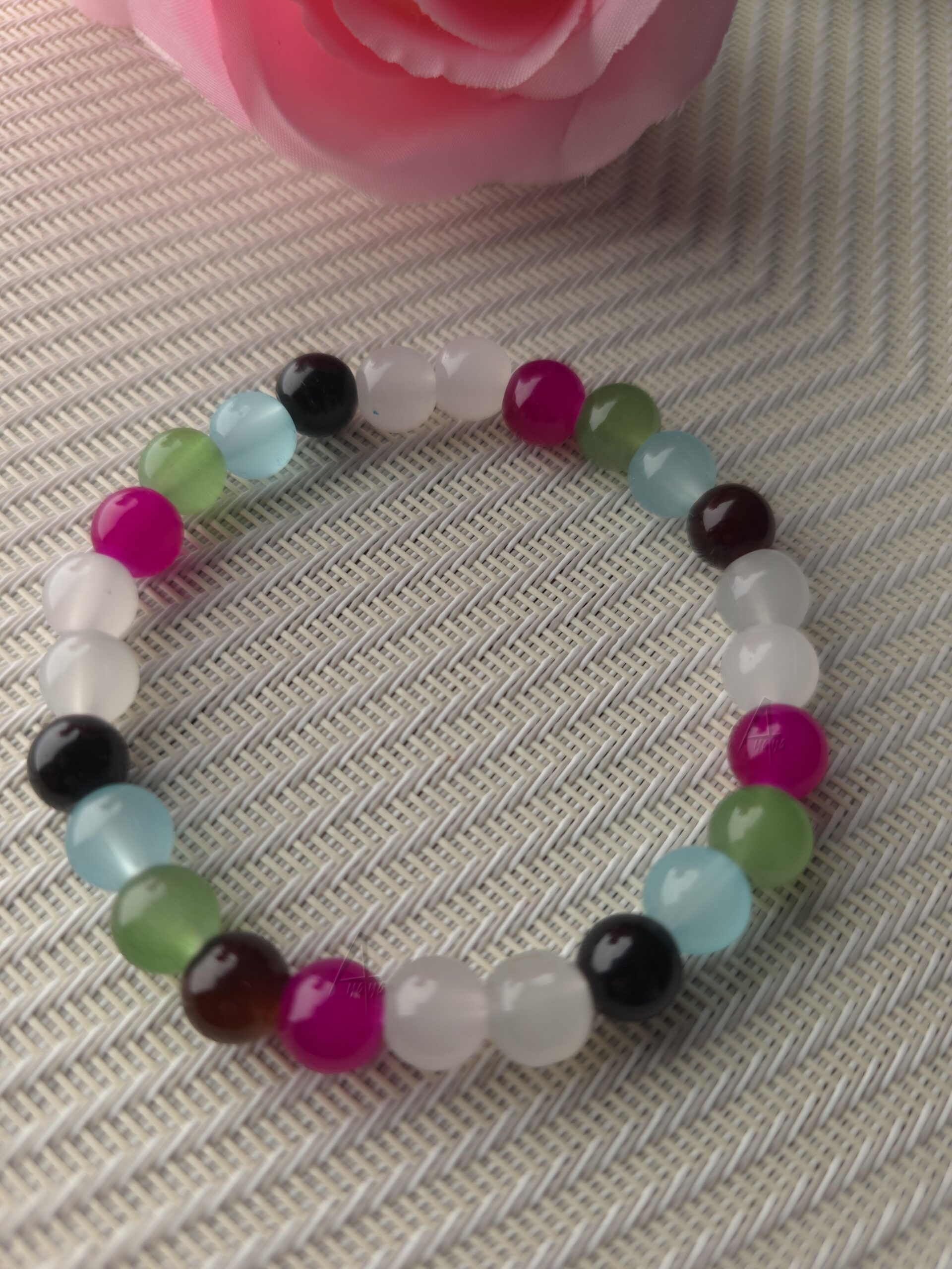 Multicolour Glass Bead Bracelet