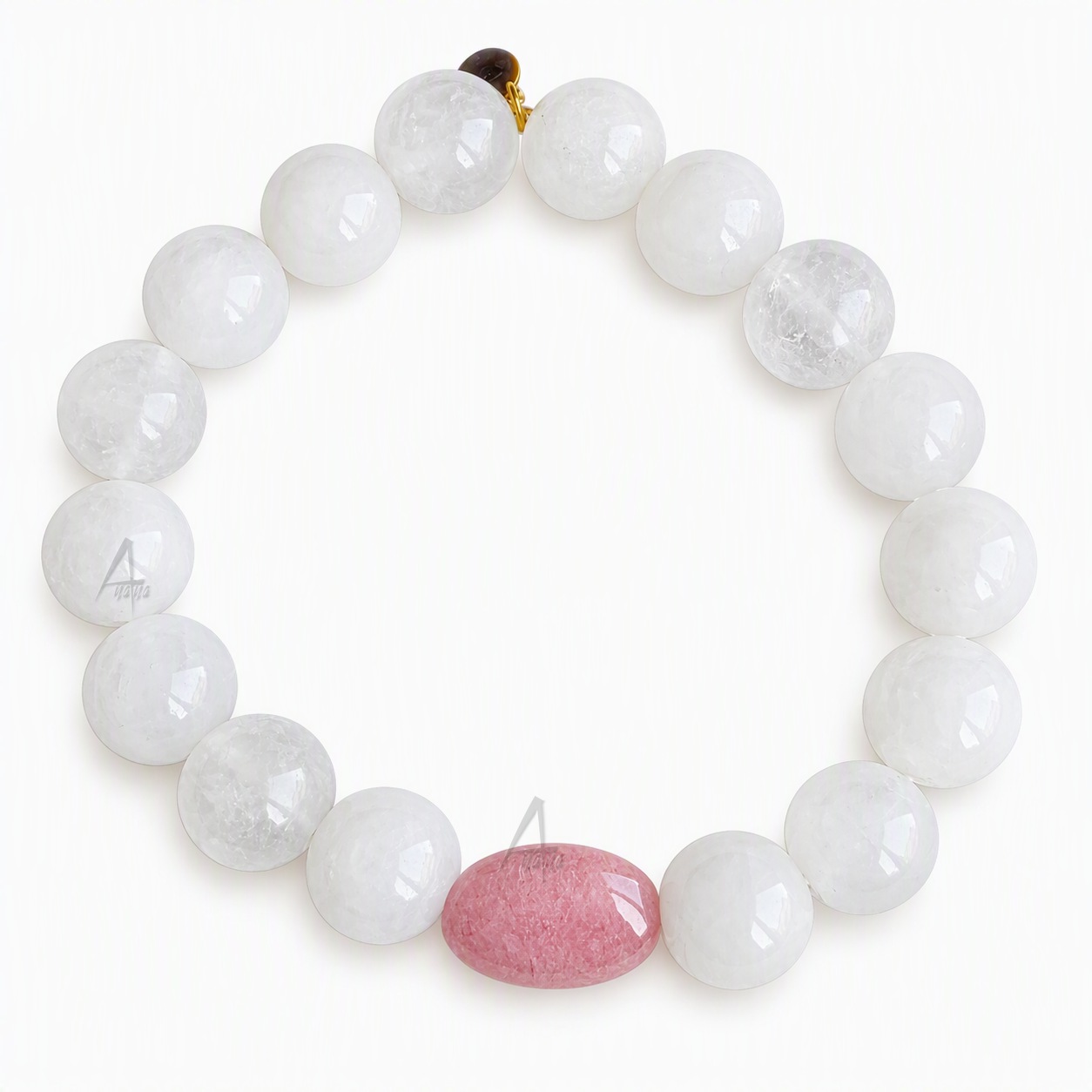 White Jade and Pink Morganite Bracelet