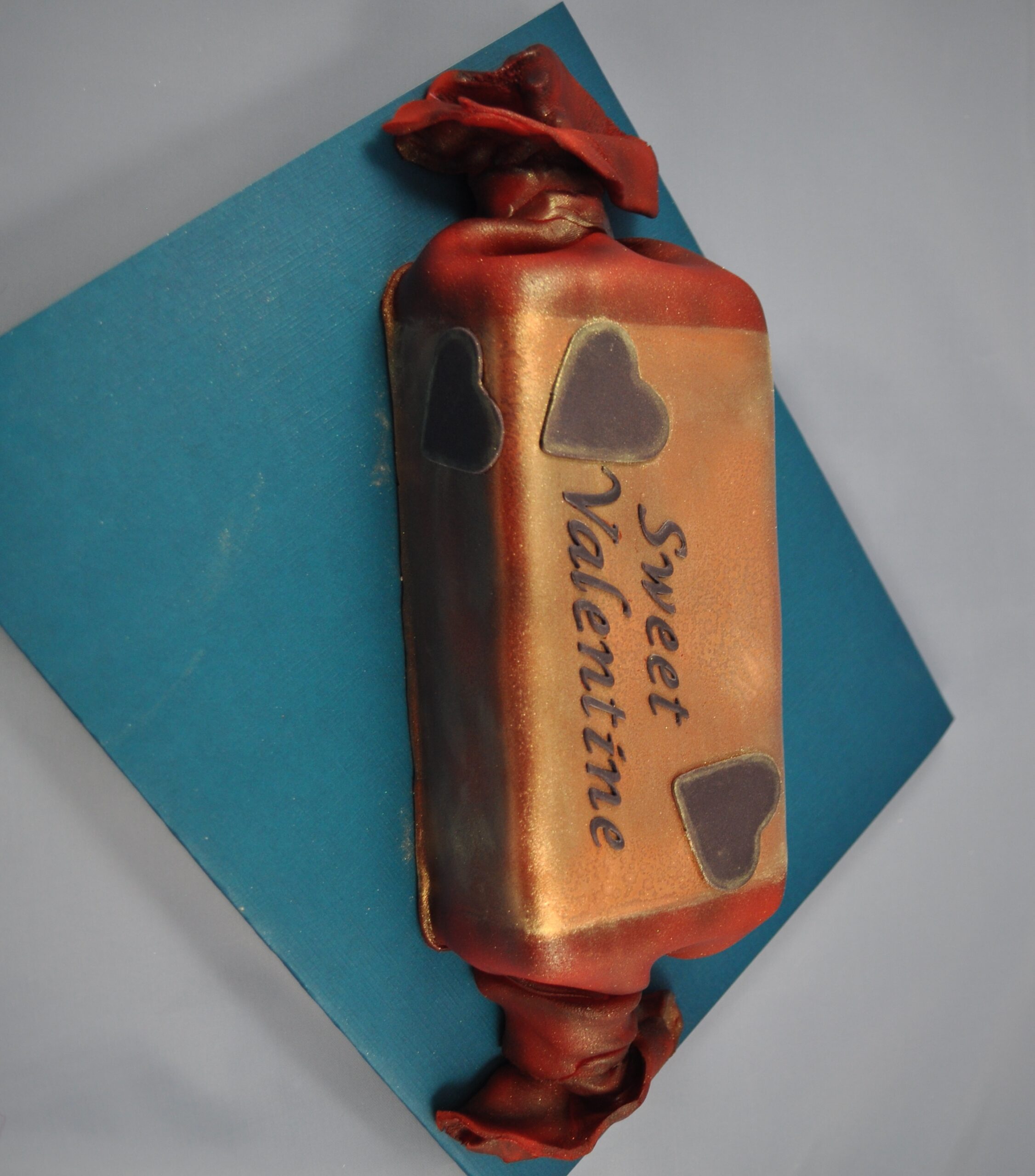 Sweet Valentine chocolate bar cake